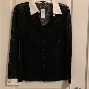 Ann Taylor Mesh shirt with cami
